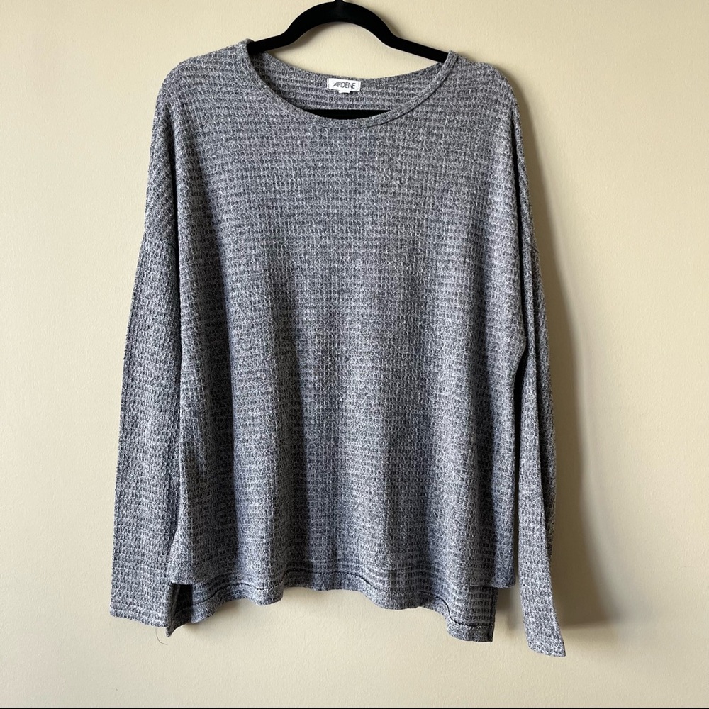 Ardene Grey Crew Neck Knit Sweater Size L